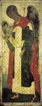 The Archangel Gabriel, 1408. Creator: Russian icon.
