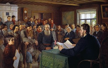 Sunday message in a village school', 1895. Creator: Bogdanov-Belsky, Nikolai Petrovich (1868-1945).