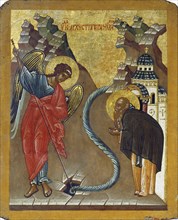 The Miracle of the Archangel Michael at Chonae, late 15th century. Creator: Russian icon.