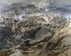 The Siege of Akhoulgo', 1888. Creator: Roubaud, Franz (1856-1928).