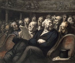 Intermission at the Comédie-Française, 1858.  Creator: Daumier, Honoré (1808-1879).