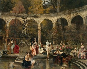 Bathing of Court Ladies in the 18th Century', 1888.  Creator: Flameng, François (1856-1923).
