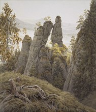 The Rock Gates in Neurathen, between 1826 and 1828.  Creator: Friedrich, Caspar David (1774-1840).