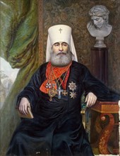 Portrait of Metropolitan Antonius of Saint Petersburg', (1846-1912), 1911. Creator: Karelin, Andrei Andreevich (1866-1928).