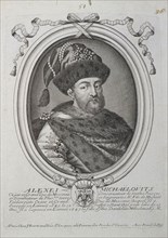 Portrait of the Tsar Alexis I Mikhailovich of Russia (1629-1676), second half of the 17th century. Creator: Larmessin, Nicolas III de (1640-1725).
