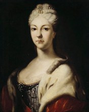 Portrait of Grand Duchess Natalya Alexeevna of Russia', (1673-1716), before 1716.  Creator: Nikitin, Ivan Nikitich (1680s-after 1742).