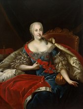 Portrait of Johanna-Elizabeth, Electress of Anhalt-Zerbst', (1712-1760), c1746 Creator: Pesne, Antoine (1683-1757).