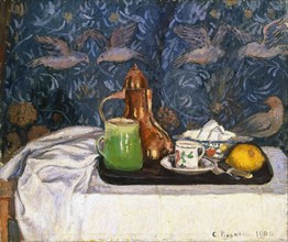 Still Life with a Coffee Pot', 1900. Creator: Pissarro, Camille (1830-1903).