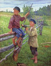 Country Boys', 1936. Creator: Bogdanov-Belsky, Nikolai Petrovich (1868-1945).