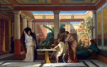 Theatrical Rehearsal in the House of an Ancient Rome Poet', 1855. Creator: Boulanger, Gustave Clarence Rodolphe (1824-1888).
