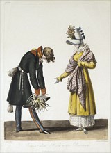 Parting of a Russian Officer with a Parisian Women, 1816.  Creator: Debucourt, Philibert-Louis (1755-1832).