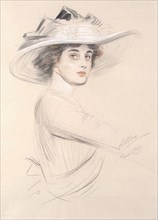 Portrait of a Woman, 1909.  Creator: Helleu, Paul César (1859-1927).