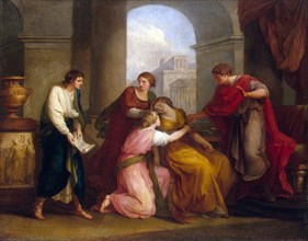 Virgil reading the Aeneid to Augustus and Octavia', 1788. Creator: Kauffmann, Angelika (1741-1807).