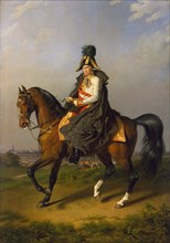 Equestrian Portrait of Holy Roman Emperor Francis II', (1768-1835), 1832. Creator: Krafft, Johann Peter (1780-1856).