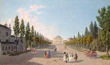 View of the Pavlovsk Palace from the Park, 1808.  Creator: Lory, Gabriel Ludwig, the Elder (1763-1840).