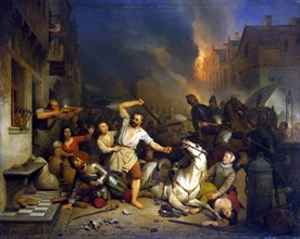 French Fury in Antwerp', 1827-1846.  Creator: Braekeleer, Ferdinand de, the Elder (1792-1883).