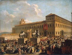 Festival Before the Quirinal Palace', 1767. Creator: Cioci, Antonio (1722-1792).