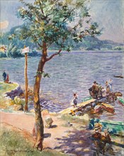 View of a Lake, 1893.  Creator: Meixmoron de Dombasle, Charles de (1839-1912).