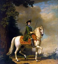 Equestrian Portrait of Empress Catherine II', (1729-1796), after 1762. Creator: Erichsen, Vigilius (1722-1782).