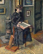 Young Girl with a Book', c1906. Creator: Guérin, Charles François Prosper (1875-1939).