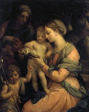 Madonna Teaching the Infant Christ Reading', 1705. Creator: Maratta, Carlo (1625-1713).