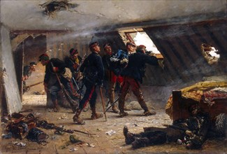 Scene from the Franco-Prussian War, 1875.  Creator: Neuville, Alphonse Marie, de (1835-1885).