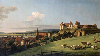 View of Pirna from the Sonnenstein Castle', 1750s.  Creator: Bellotto, Bernardo (1720-1780).
