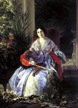 Portrait of Princess Elizaveta Pavlovna Saltykova', 1841. Creator: Briullov, Karl Pavlovich (1799-1852).