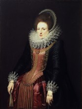 'Portrait of a Lady with a Fan', 1610s. Artist: Flemish Master