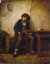 'A Musician', 1876.  Artist: Nikolai Petrovich Petrov