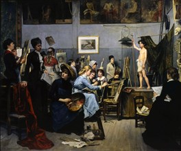 'The Studio by Académie Julian', 1881.  Artist: Maria Konstantinowka Bashkirtseff