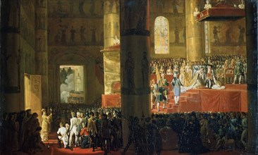 'The Coronation of the Empress Maria Feodorovna on 5th April 1797', 19th century. Artist: Horace Vernet