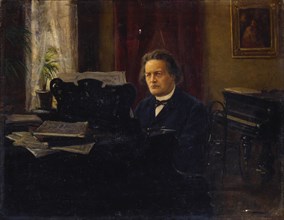 Portrait of the composer Anton Rubinstein, late 19th century(?). Artist: Mikhail Yarovoy