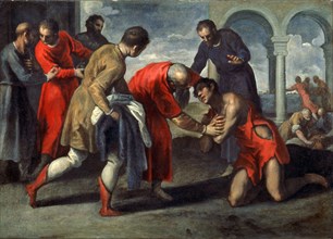 Return of the Prodigal Son', after 1600.  Artist: Jacopo Palma