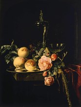 'Roses and Peaches', 1659. Artist: Willem van Aelst