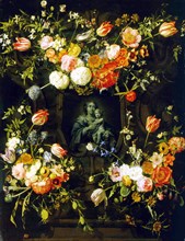 'Madonna Surrounded by Flowers', 1662. Artist: Frans Ijkens