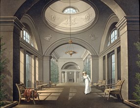 'Interior of the Aviary in the Pavlovsk Palace', mid 19th century. Artist: Anon