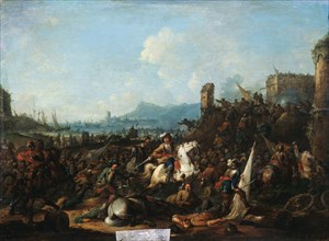 'The Siege of La Rochelle in October 1628', early 18th century. Artist: Arnold Frans Rubens