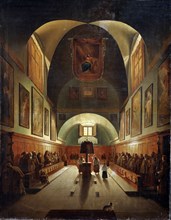 'Interior of the Church of Capuchines in Rome', late 18th or 19th century. Artist: Francois-Marius Granet