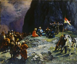 'The Meeting of General Klüke von Klügenau and Imam Shamil in 1837', 1849.  Artist: Grigory Gagarin