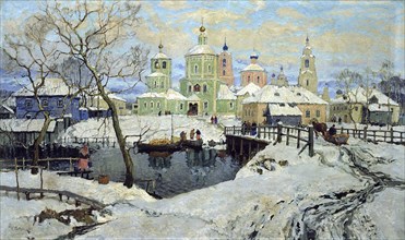 'Small Village Torzhok', 1917.  Artist: Konstantin Ivanovich Gorbatov