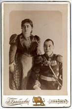 Portrait of Count Nikolay Vasilyevich Bebutov with wife Countess Magdalena Dadiani, 1895.