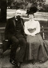 Portrait of the Prime Minister of Imperial Russia Pyotr Stolypin with his wife, 1910.