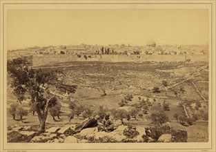View of the City of Jerusalem from the Mount of Olives, Between 1860 and 1880.