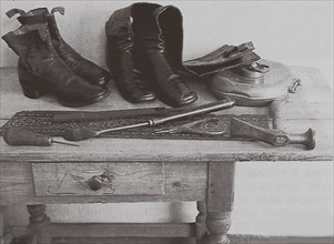 Shoemaking Tools of Leo Tolstoy in his study in Khamovniki.