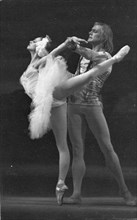Ludmila Semenyaka and Alexander Godunov in the Ballet Swan Lake, 1970s.