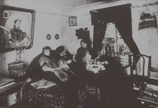 Marina Tsvetaeva, Anastasia Tsvetaeva and Sergey Efron, 1910s.