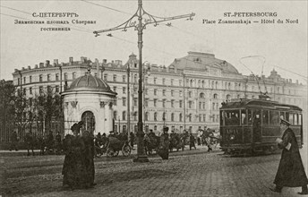 The Znamenskaya Square and Hotel "North" in Saint Petersburg, Between 1908 and 1912.