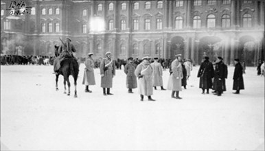 Palace Square at the Bloody Sunday in 1905, 1905.