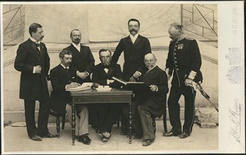 The members of the First International Olympic Committee. Athens, Greece, 1896.